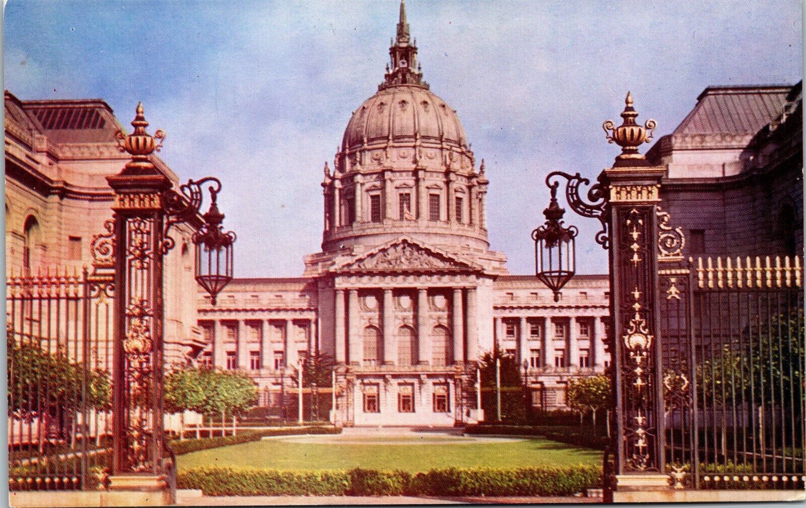 Vtg San Francisco California CA City Hall Civic Center 1950s Unused Postcard