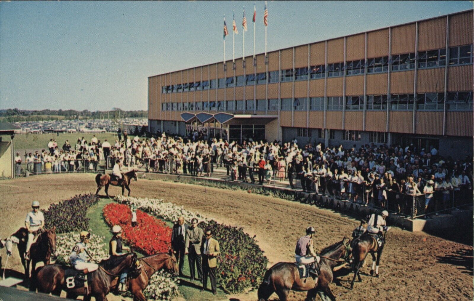 1960\'s Horse Racing Postcard Finger Lakes Race Track Canandaigua New York