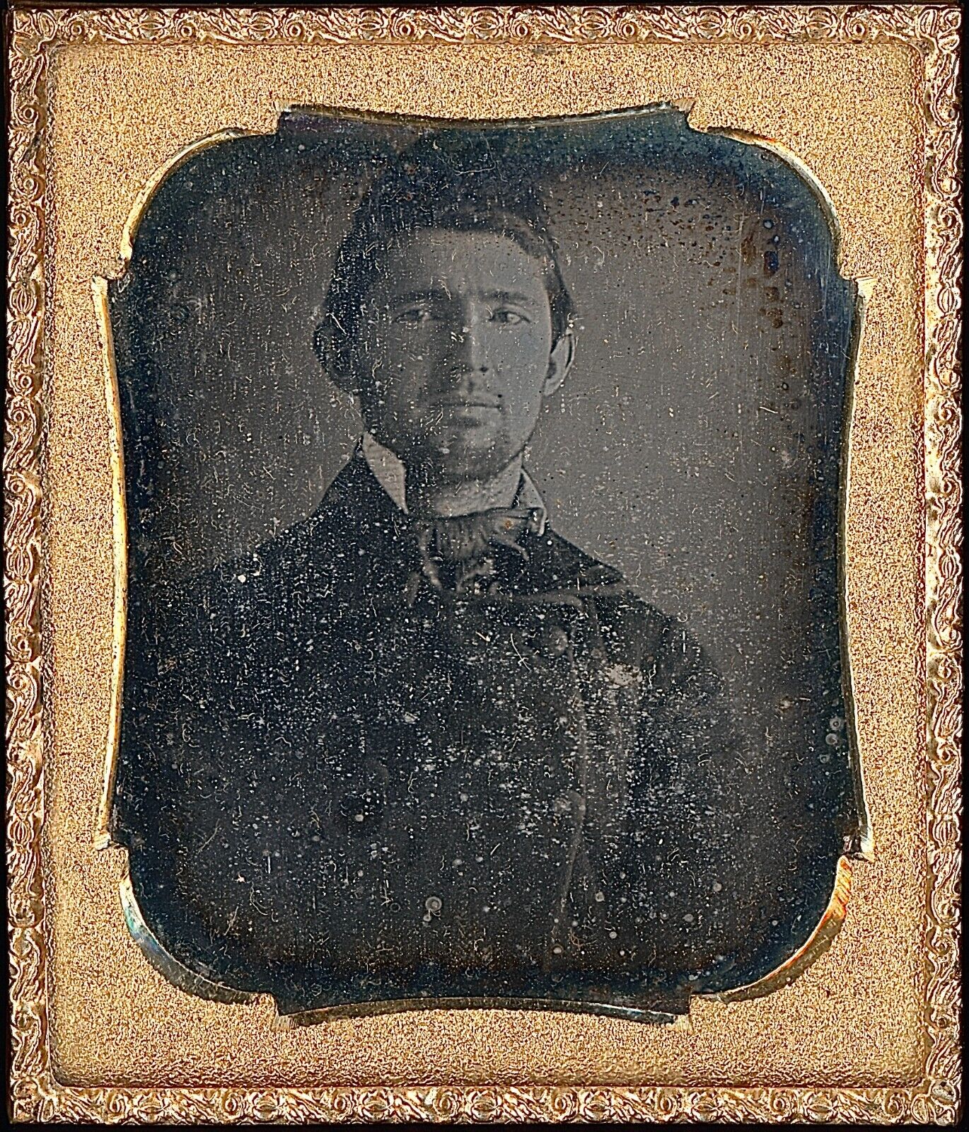 Handsome Young Man Goatee Double Breasted Jacket 1/6 Plate Daguerreotype S880
