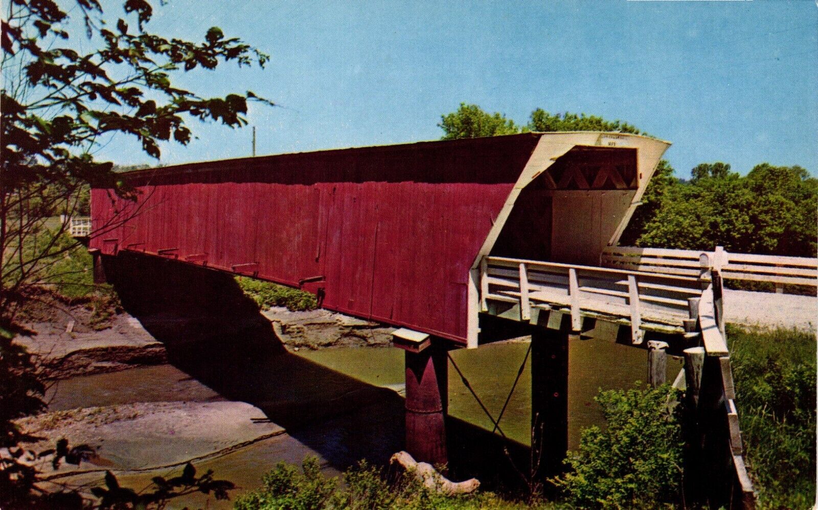 Holliwell Covered Bridge Southwest Of Winterset Iowa Postcard