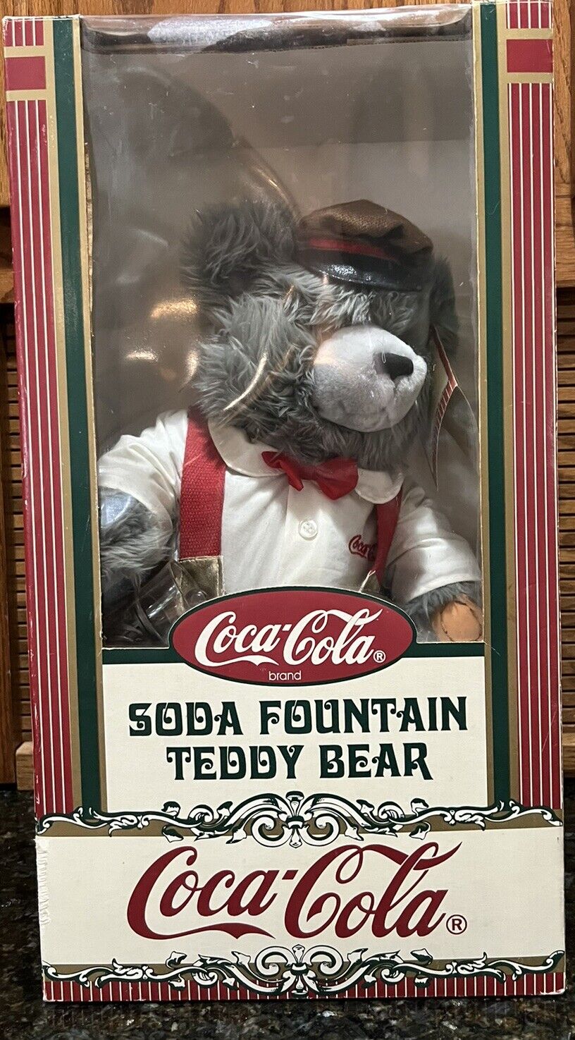 1999 Coca-Cola Soda Fountain Bear #645 of 5000 COA NIB Bearnard Bearranson Coke
