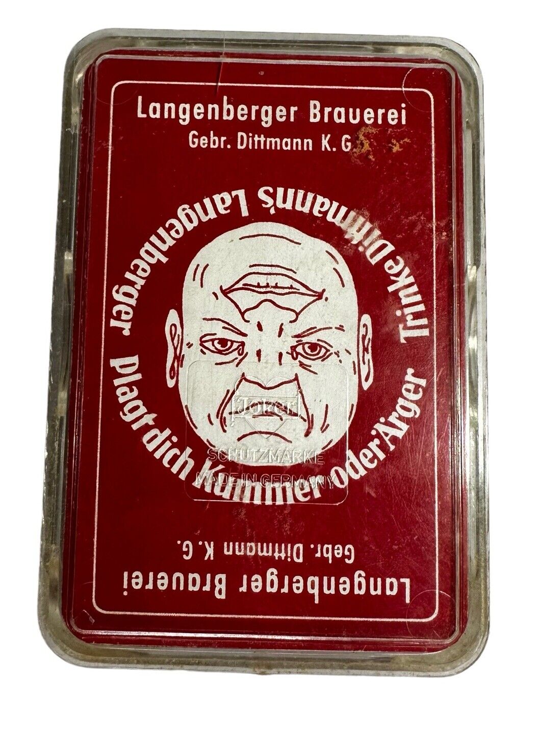 Vintage German Skat Cards Flip Face Rare Langenberger Brewery Gebr Dittmann KG