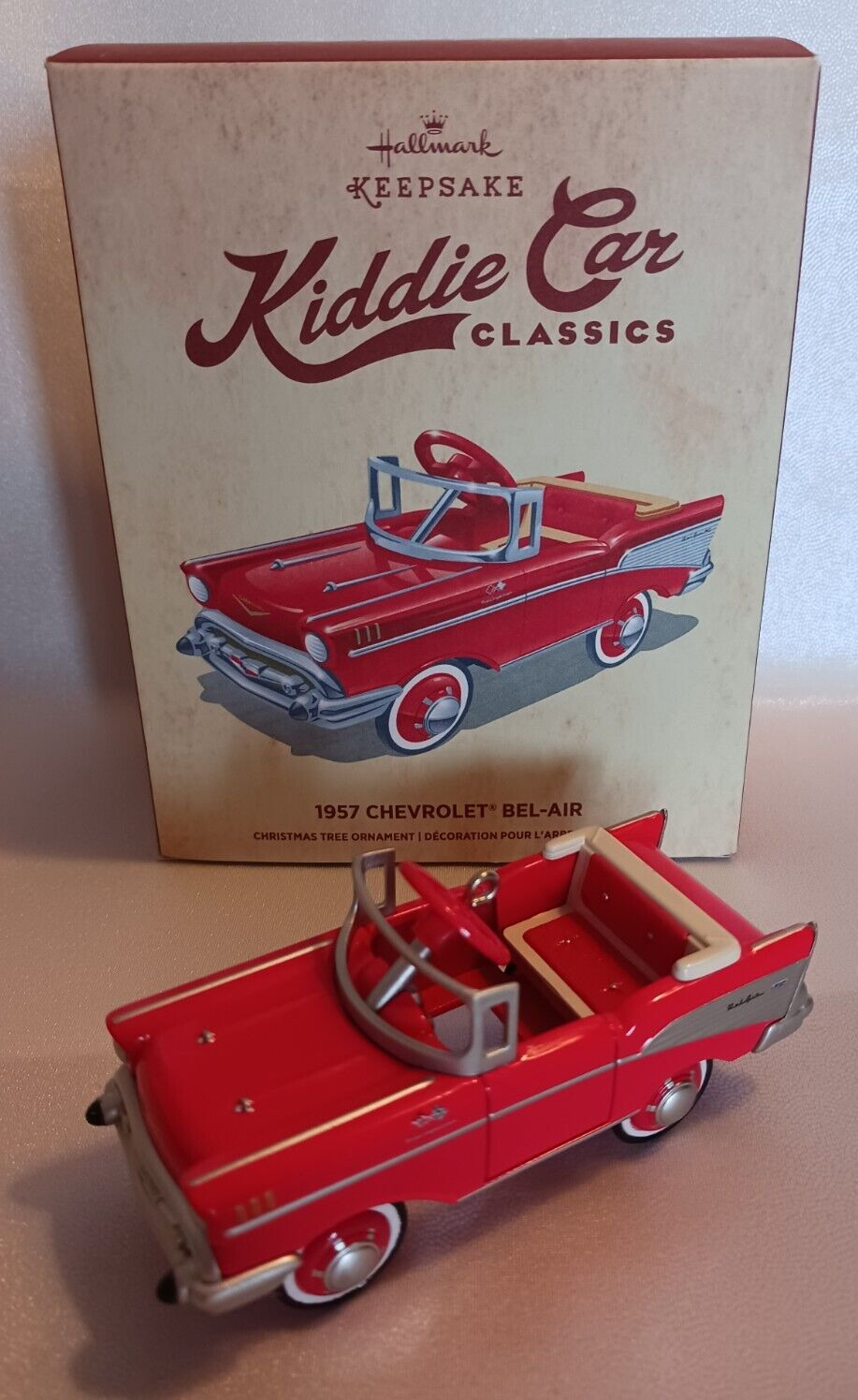 Hallmark Kiddie Car Classics 1957 Chevrolet Bel-Air Ornament; MIB, NIB; QEP2179