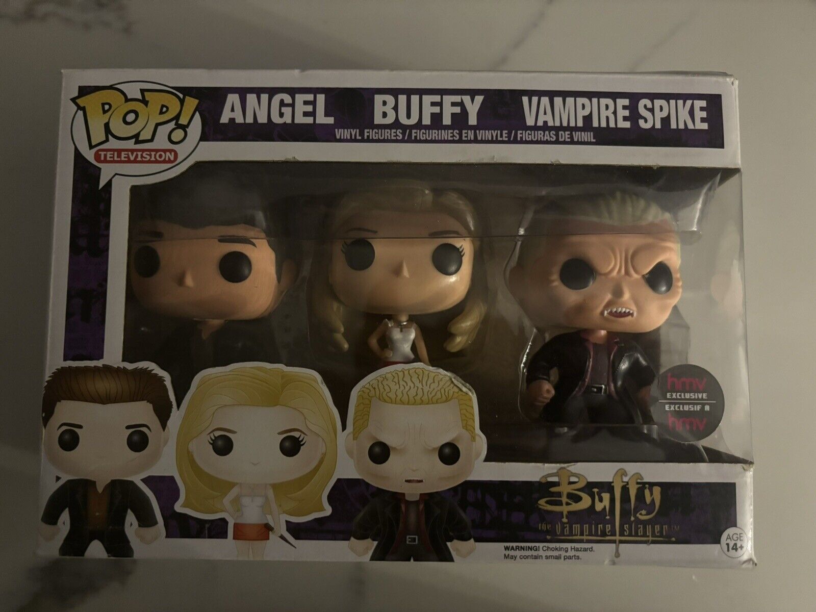 Funko Pop Buffy the Vampire Slayer 3-pack (Buffy, Spike, Angel) HMV Exclusive