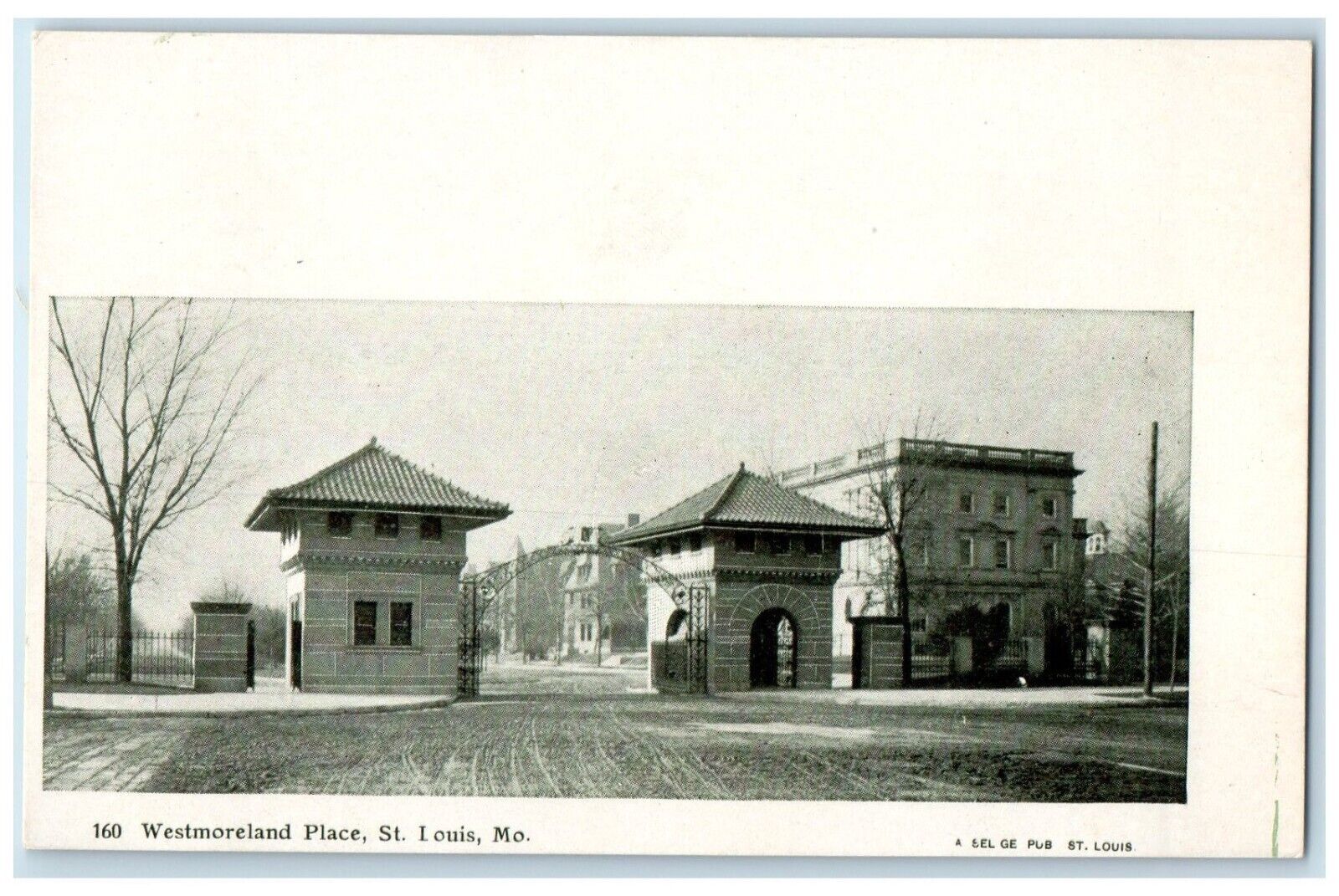 St. Louis Missouri Postcard Westmoreland Place Exterior c1905 Vintage Antique