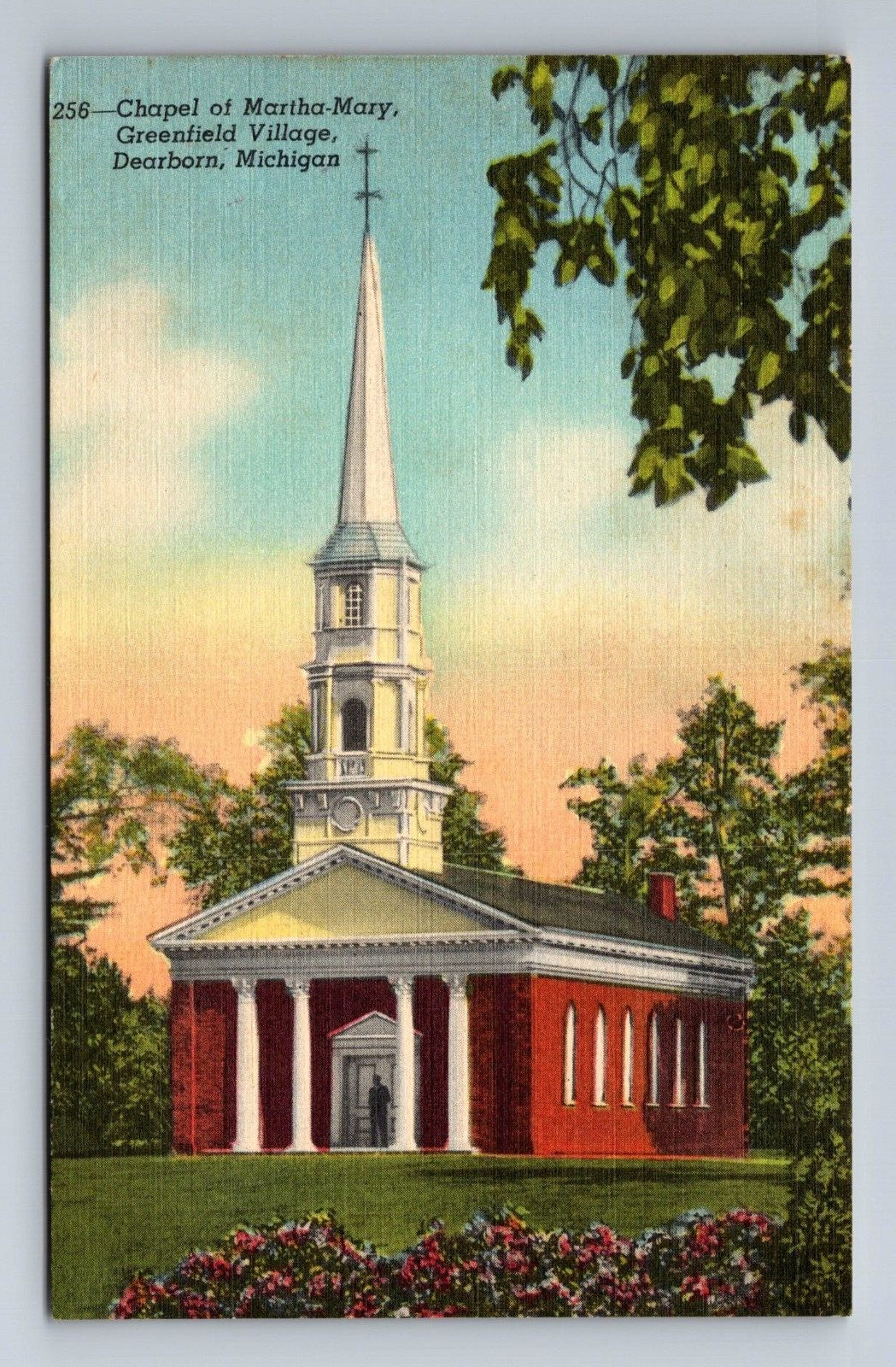 Chapel Martha Mary Colonial Church Greenfield Village Dearborn Michigan Postcard
