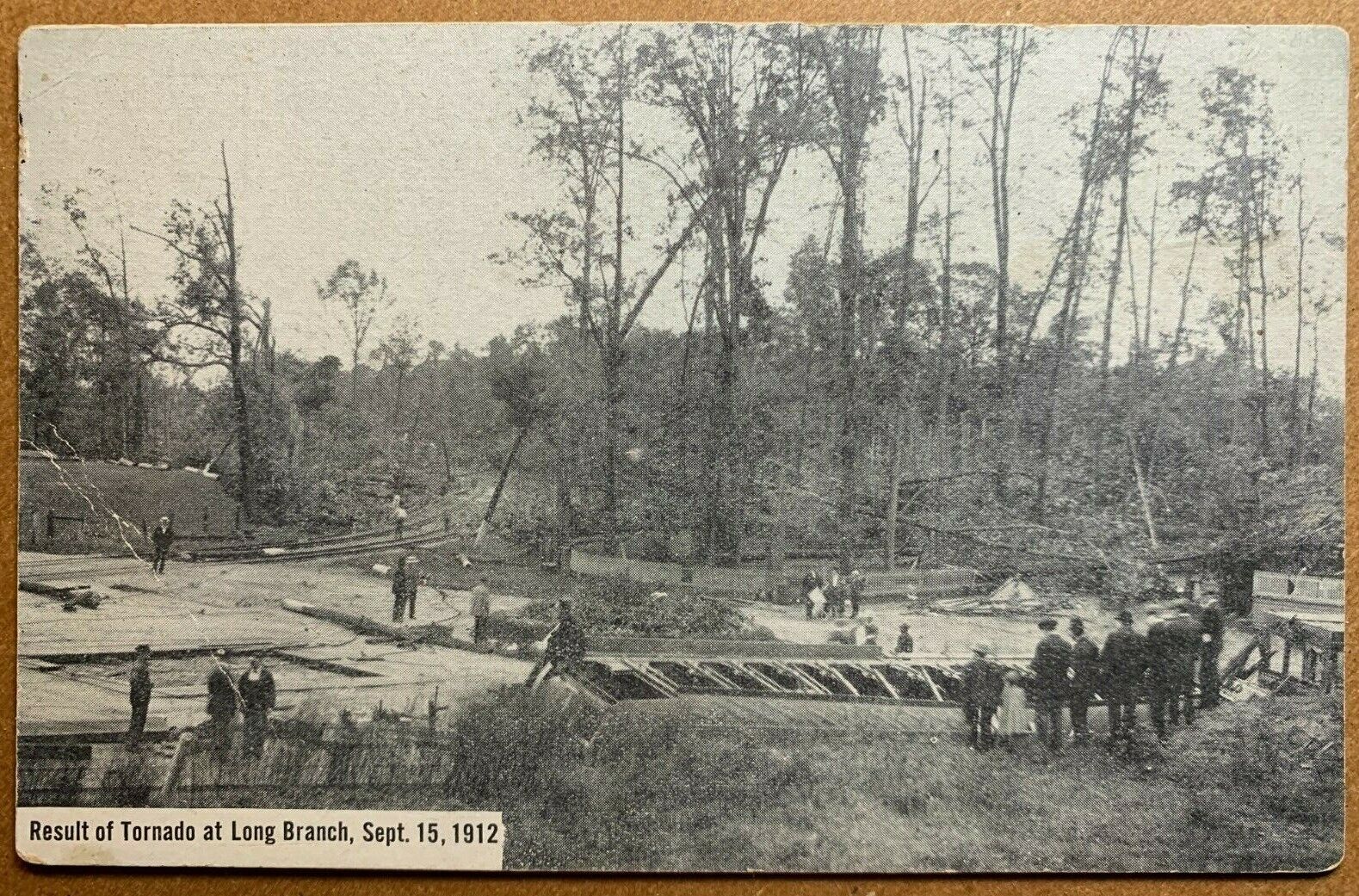 Postcard Salina NY - Tornado Disaster in Long Branch Park 1912 Syracuse