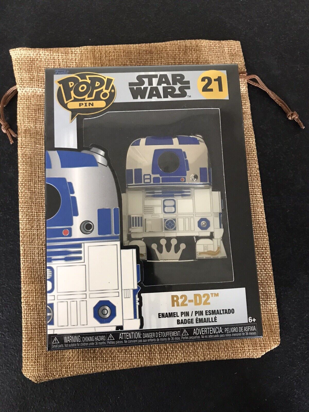 Star Wars Funko POP PIN 21 R2-D2 DROID Collectible Enamel Pin Removable Stand