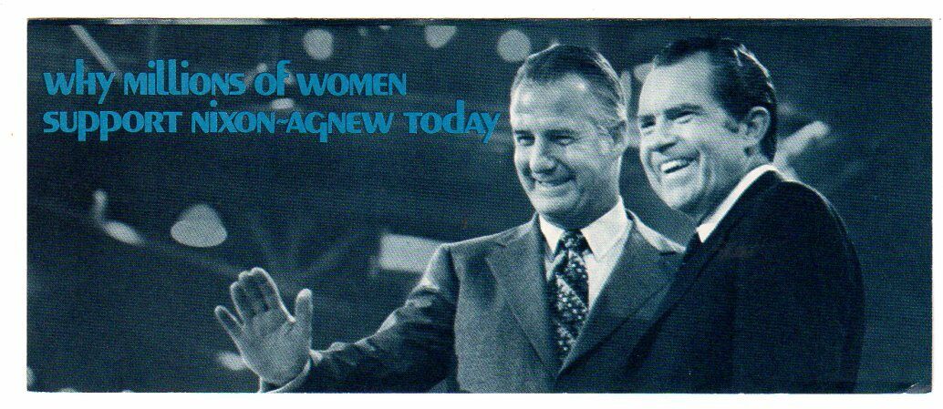 1968 Campaign Brochure Why Women Support Nixon Agnew