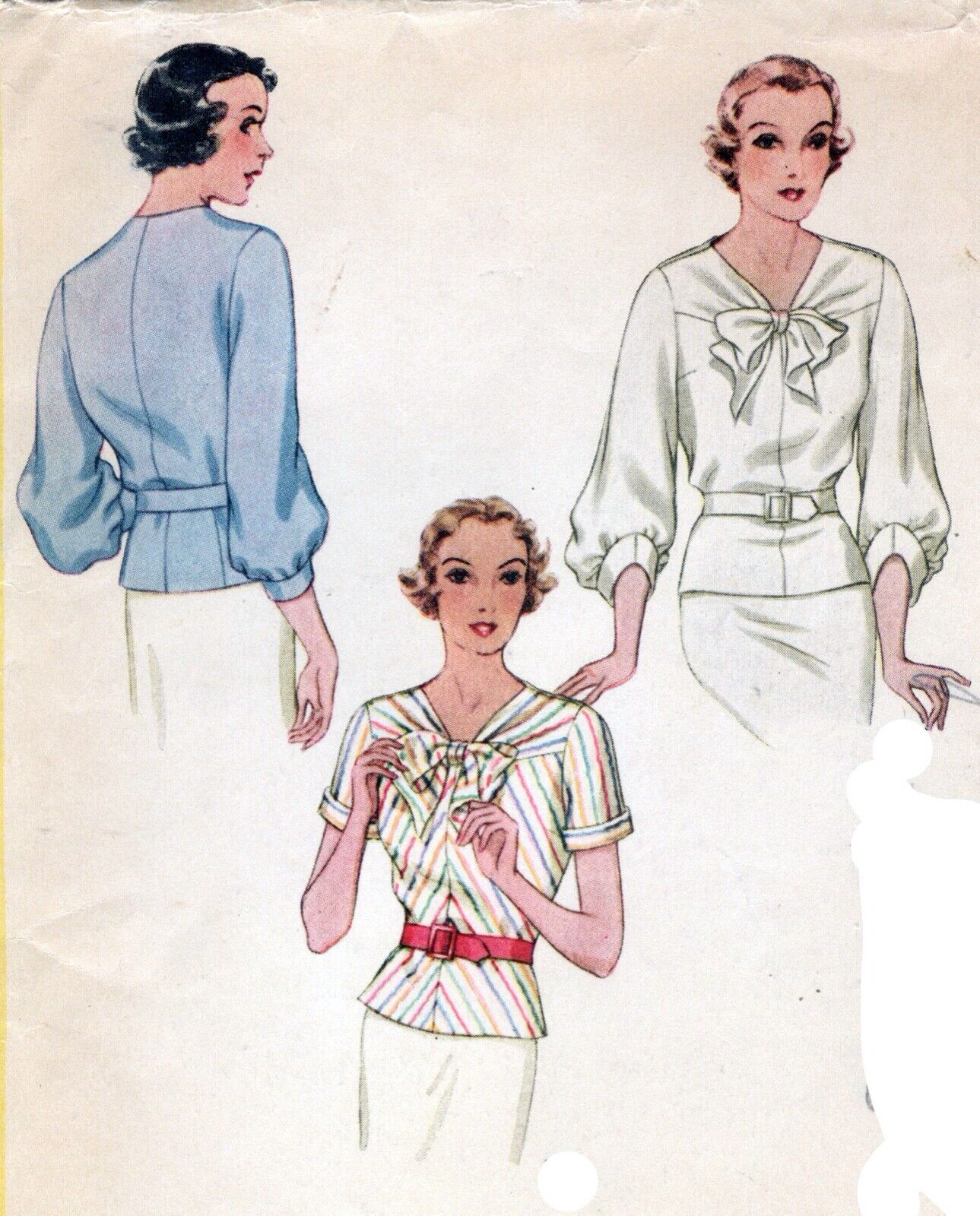 1930\'s  Blouse With Bow - 40\