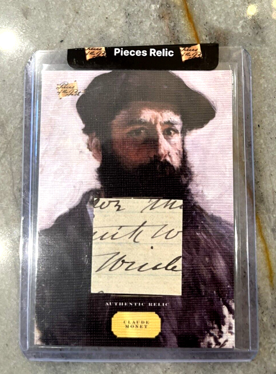 2023 Pieces Of The Past CLAUDE MONET AUTHENTIC HANDWRITING RELIC