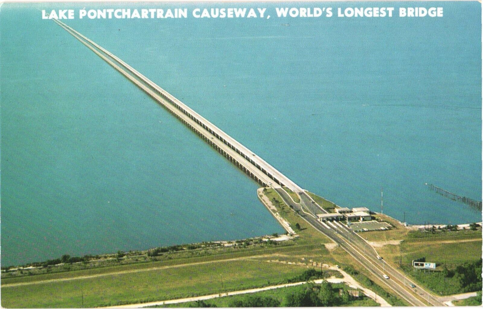 Lake Pontchartrain Causeway, World\'s Longest Bridge, New Orleans Postcard