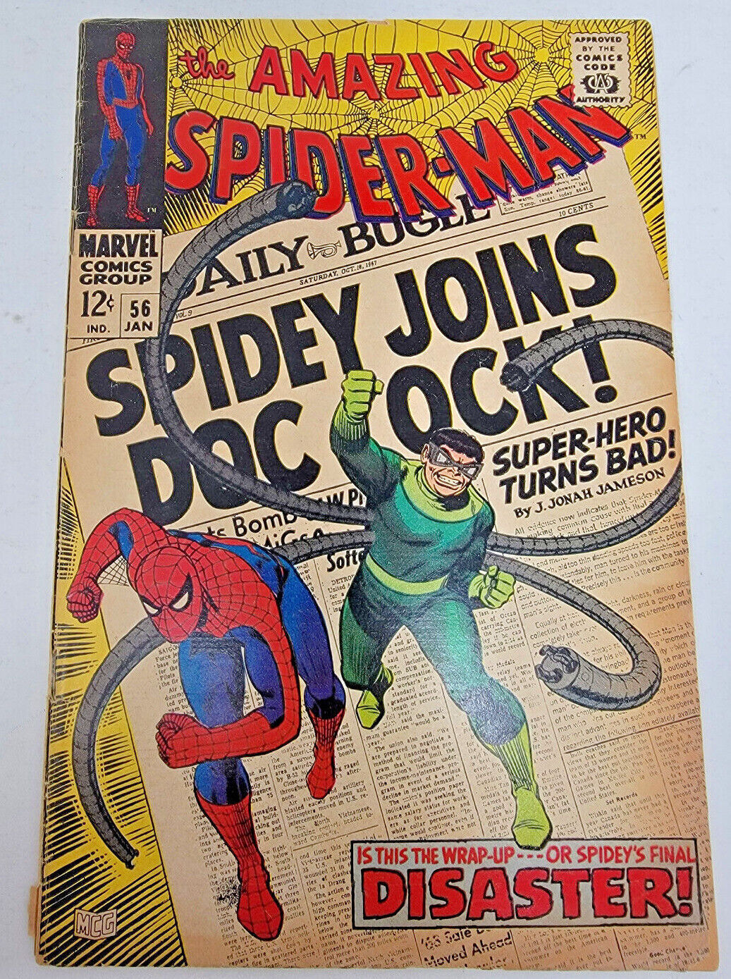AMAZING SPIDER-MAN #56 CAPTAIN GEORGE STACY 1ST APPEARANCE *1968* 4.5
