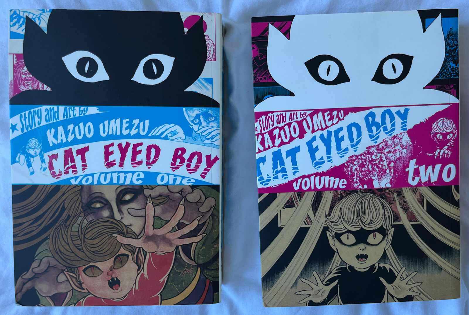 Cat Eyed Boy Volumes 1 + 2 Kazuo Umezu - OOP 1st Edition 2008 Viz Horror Manga