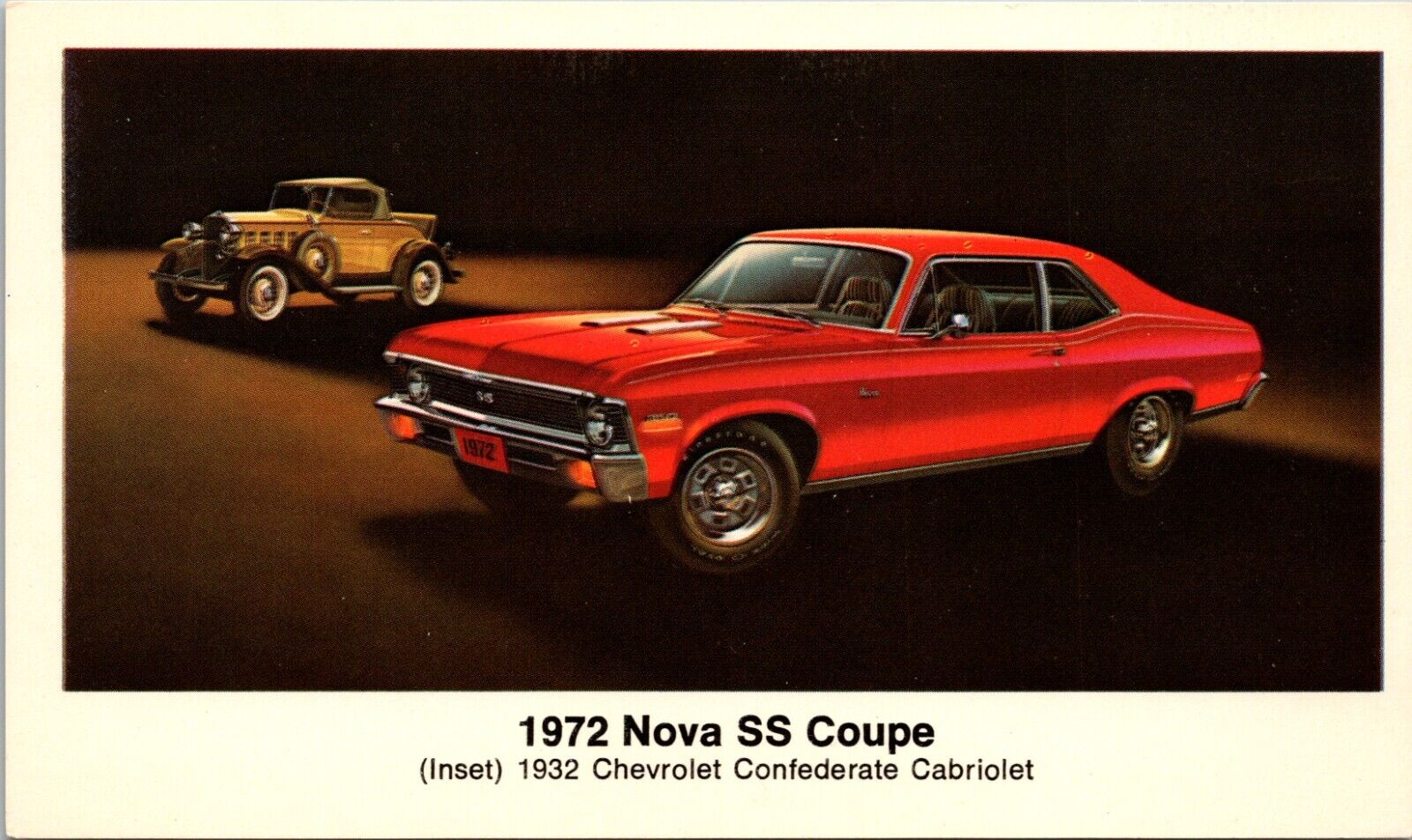 1972 Chevrolet Nova SS, Chevy, super cool, original dealer postcard