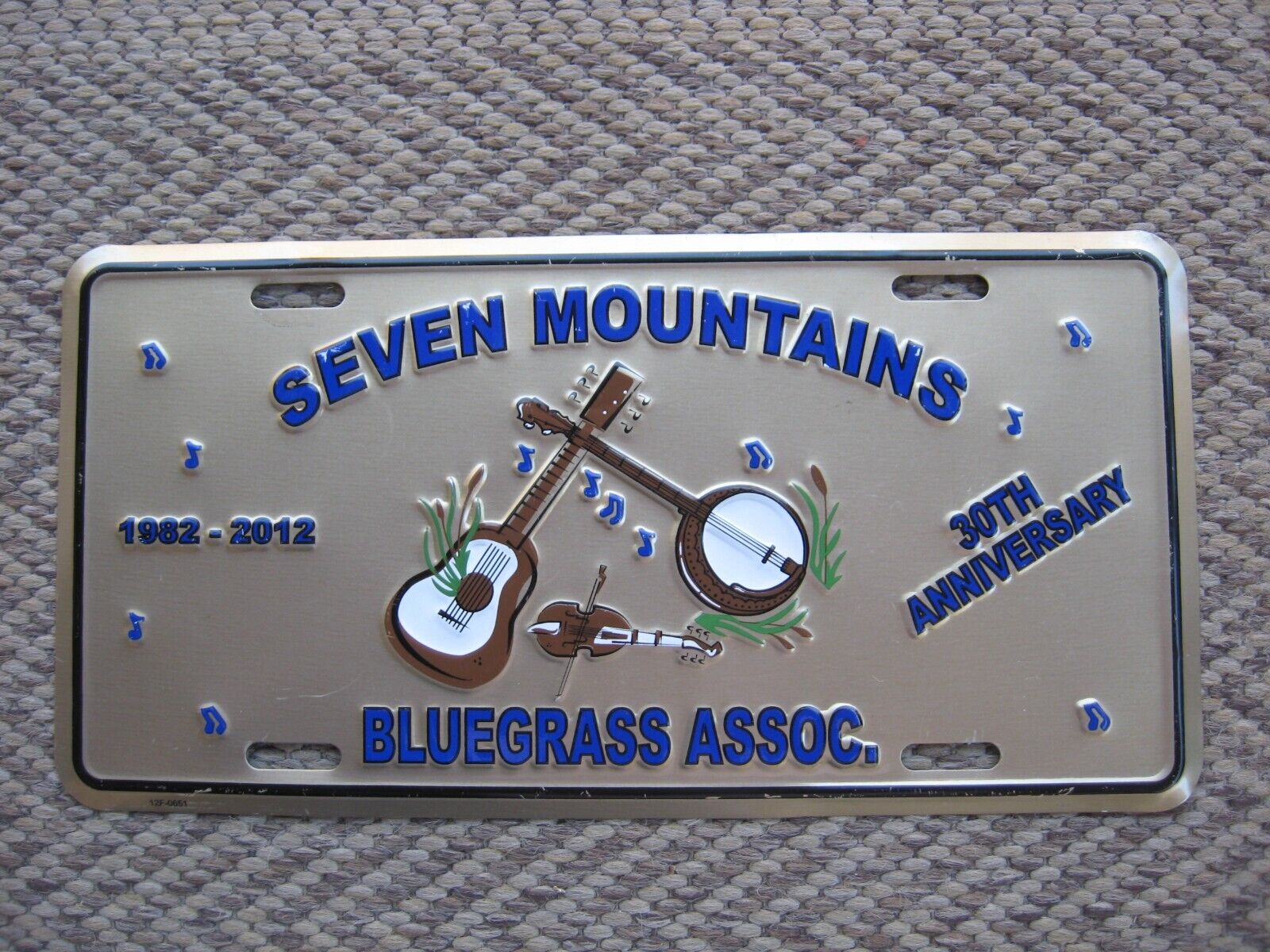 1982-2012 Seven Mountains Bluegrass Assoc. 30th Anniv. license plate