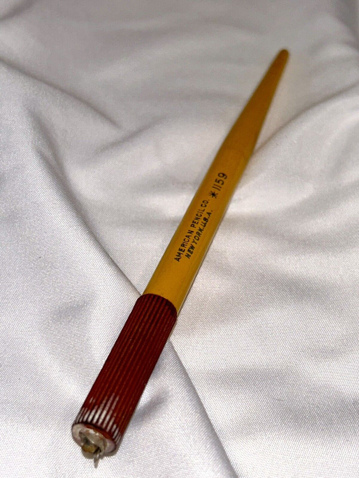 Vintage American Pencil Co 1159 Quill Yellow Rare New York USA 🇺🇸
