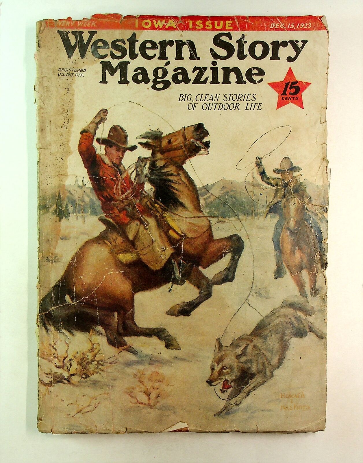 Western Story Magazine Pulp 1st Series Dec 15 1923 Vol. 39 #5 PR Low Grade