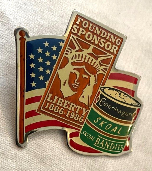 Copenhagen Skoal Bandits Founding Sponsor Liberty 1886-1986 Tac Pin