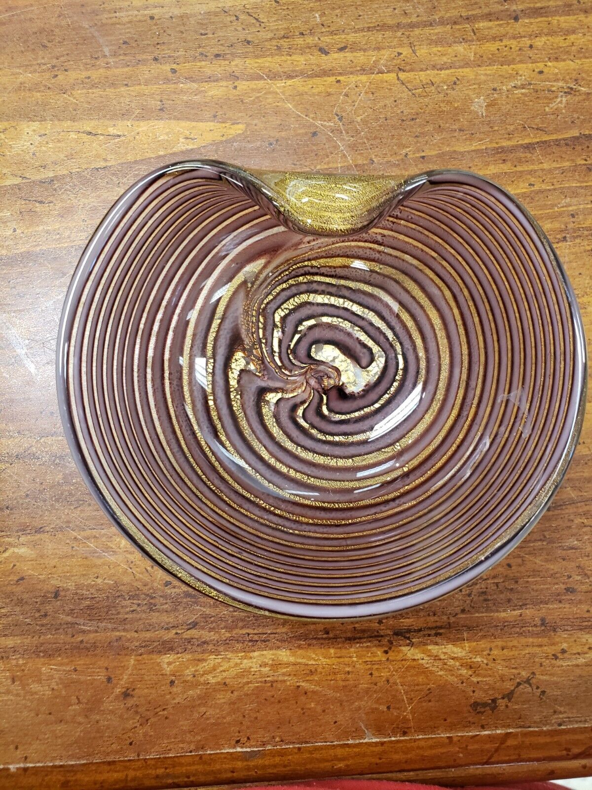 MURANO Barovier & Toso Zebrati Glass Bowl & Murano Heart Shaped Bowl