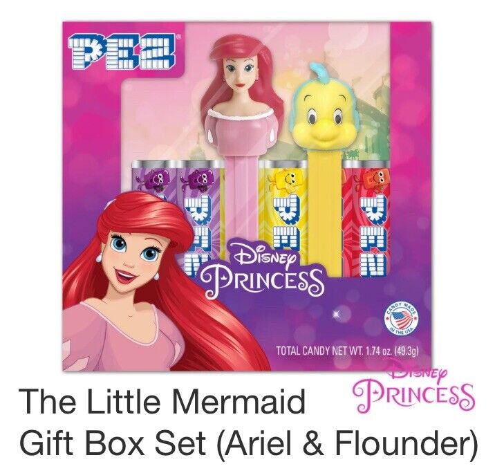 PEZ 2023 Disney Little Mermaid Gift Box Set Ariel & Flounder  -Read Below-