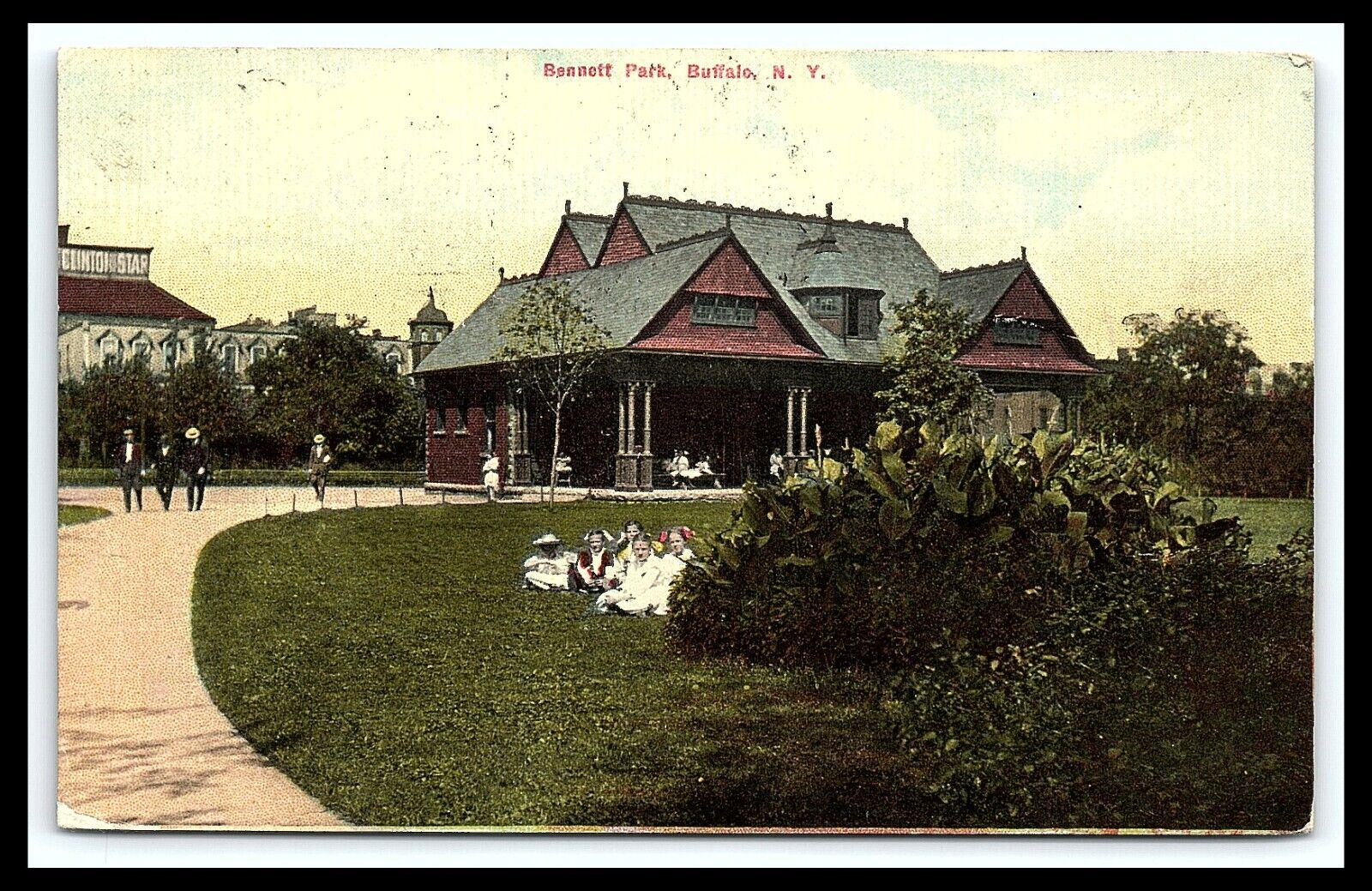 Buffalo NY Bennett Park Postcard Double Posted 1912     pc145