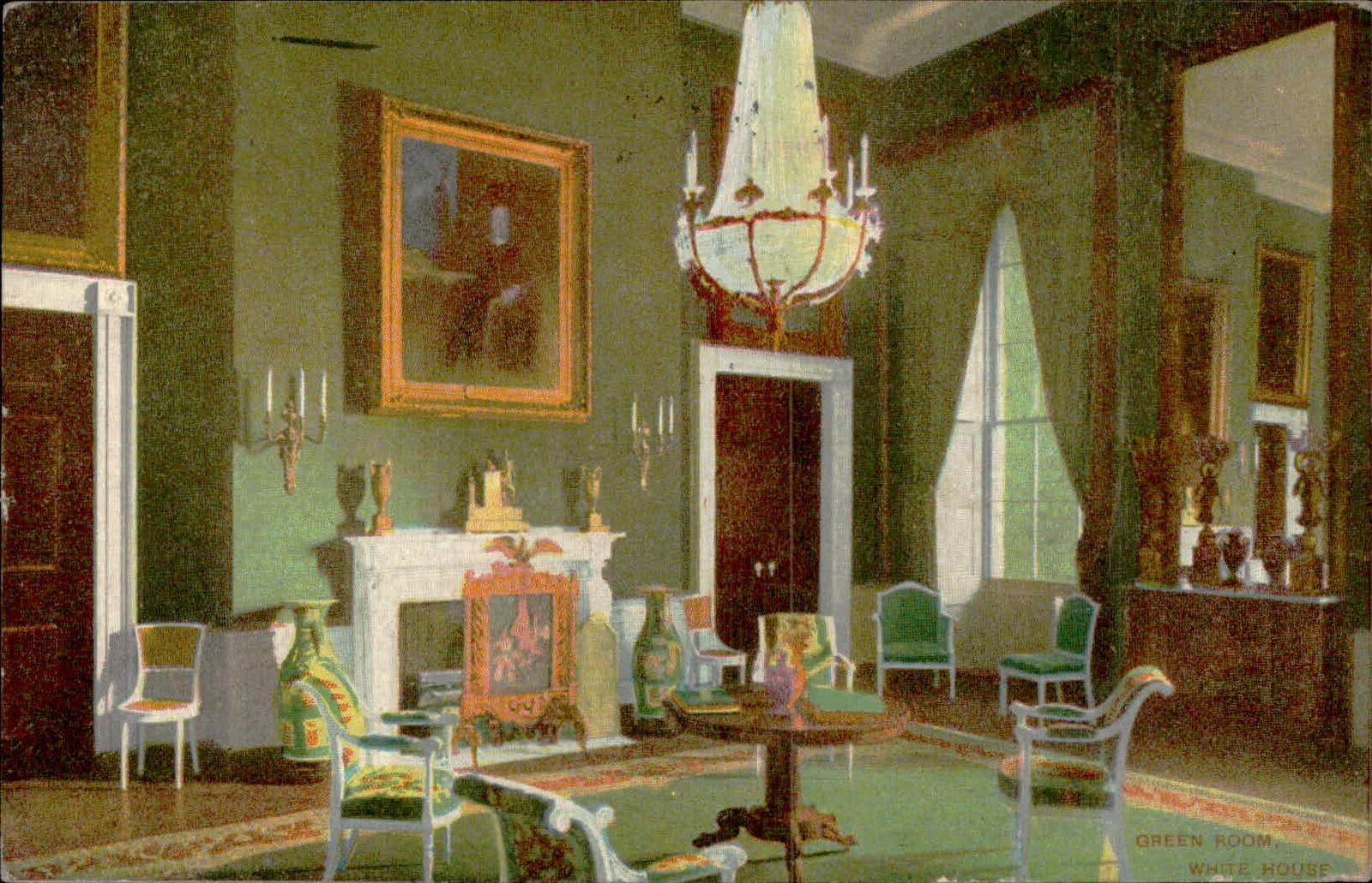 Postcard: A GREEN ROOM, WHITE HOUSE