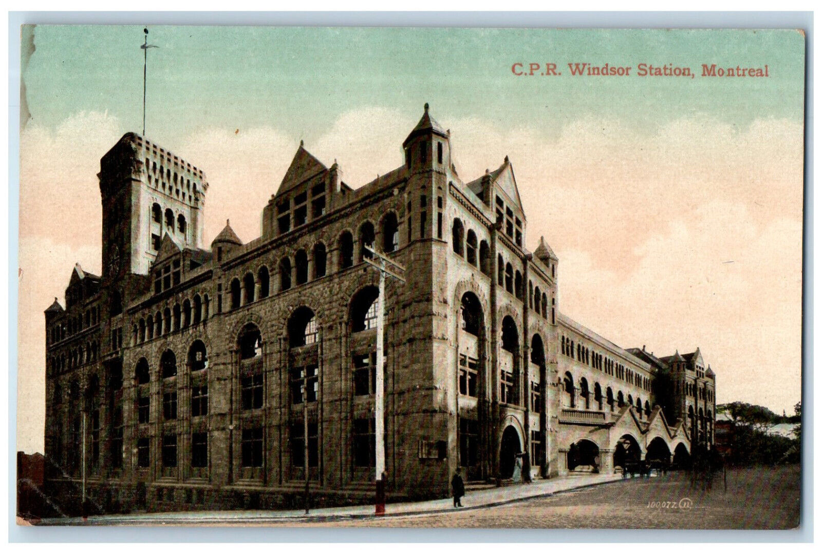 c1910 C.P.R. Windsor Station Montreal Quebec Canada Antique Unposted Postcard