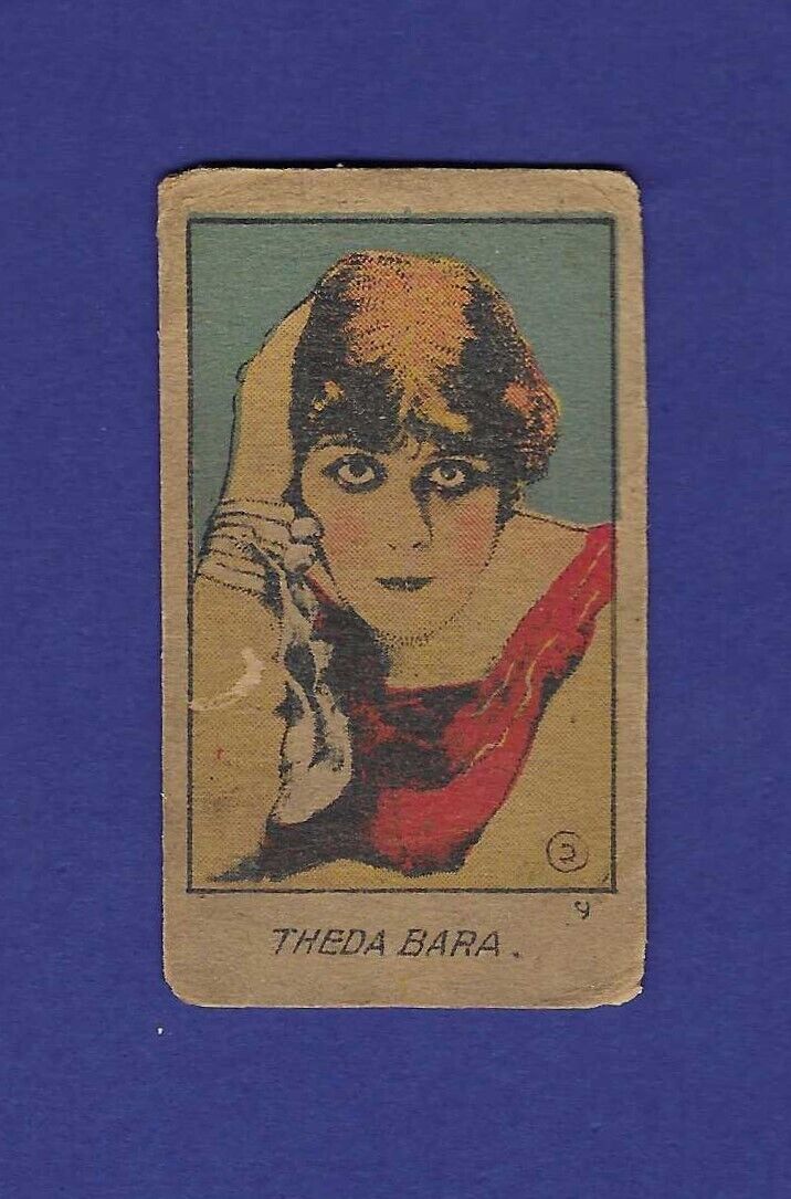 THEDA BARA W SERIES 1920s ERA MOVIE STARS ORIGINAL STRIP CARD**RARE**