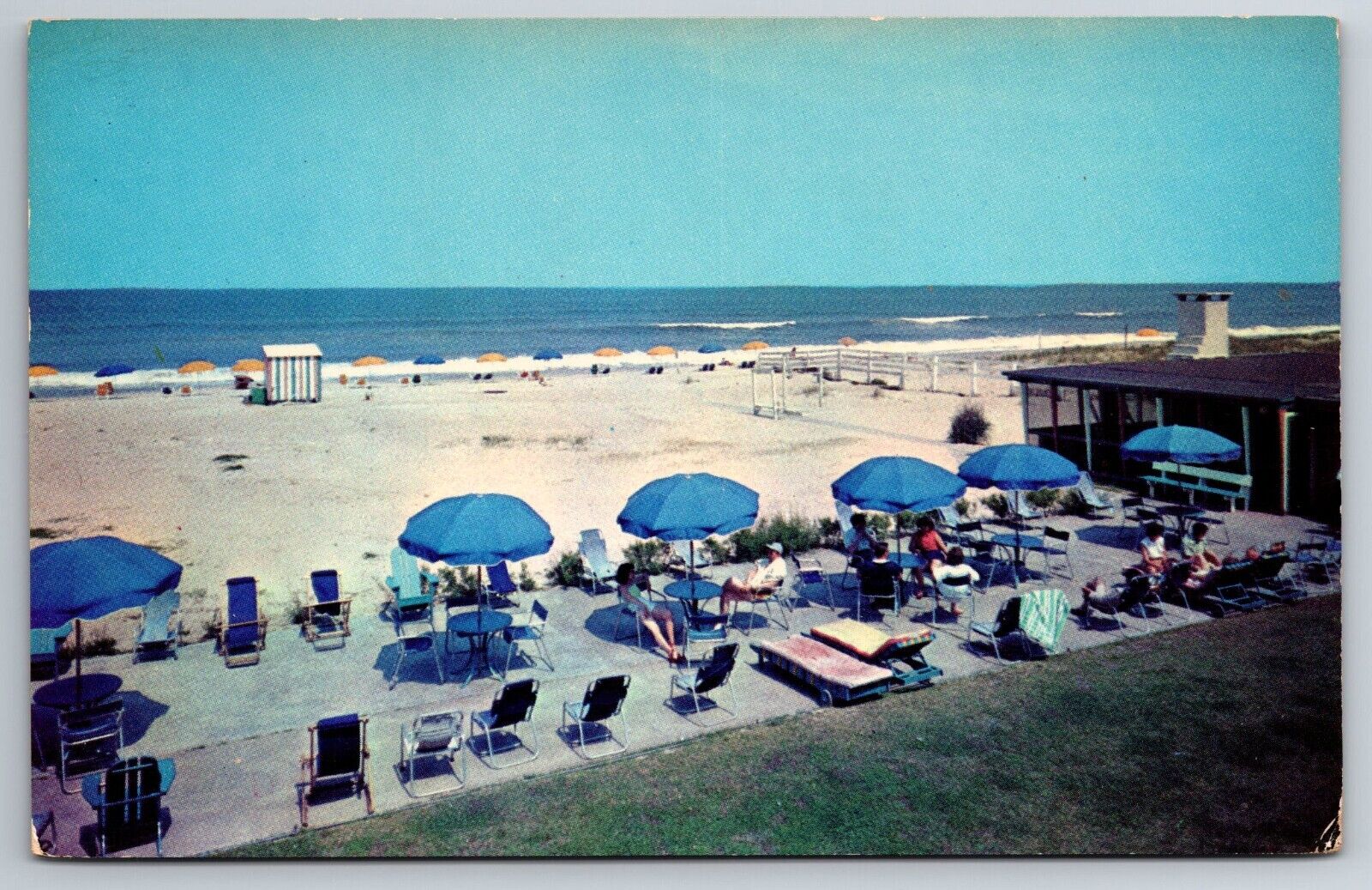 Vintage Postcard VA Virginia Beach Marshalls Hotel Shoreline -2207
