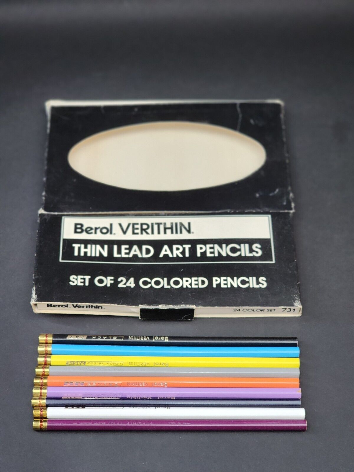 Vintage Berol Verithin Colored Pencils USA Made 9/24 unused