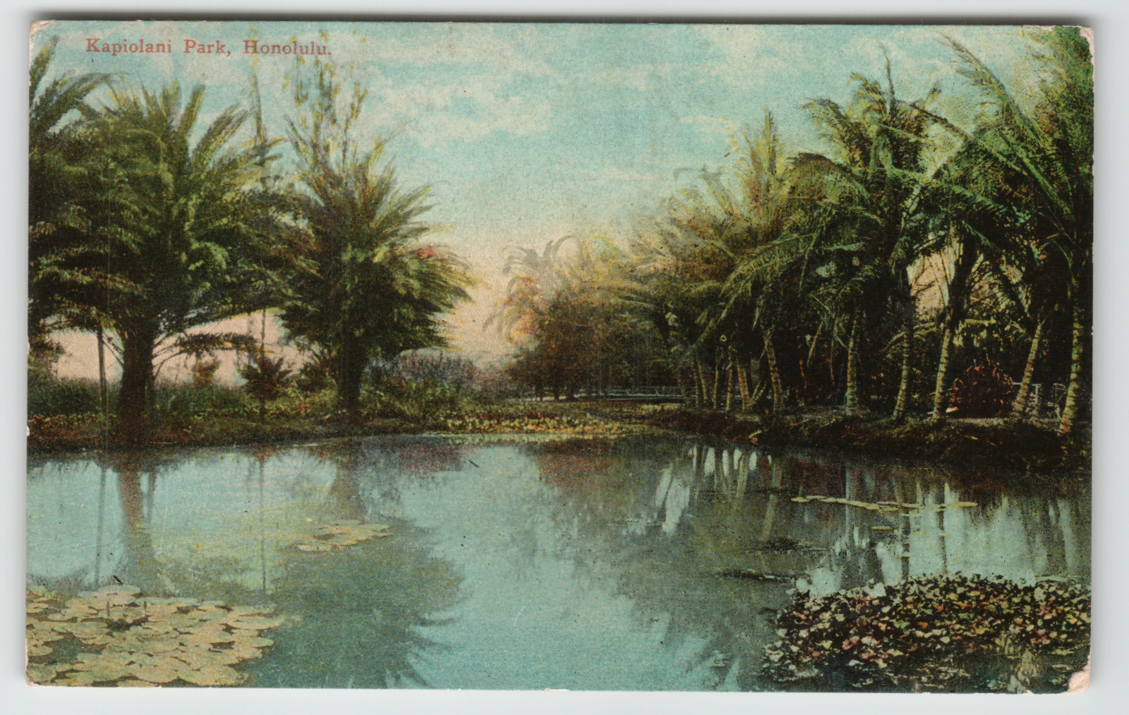 Postcard Vintage Kapiolani Park in Honolulu, HI