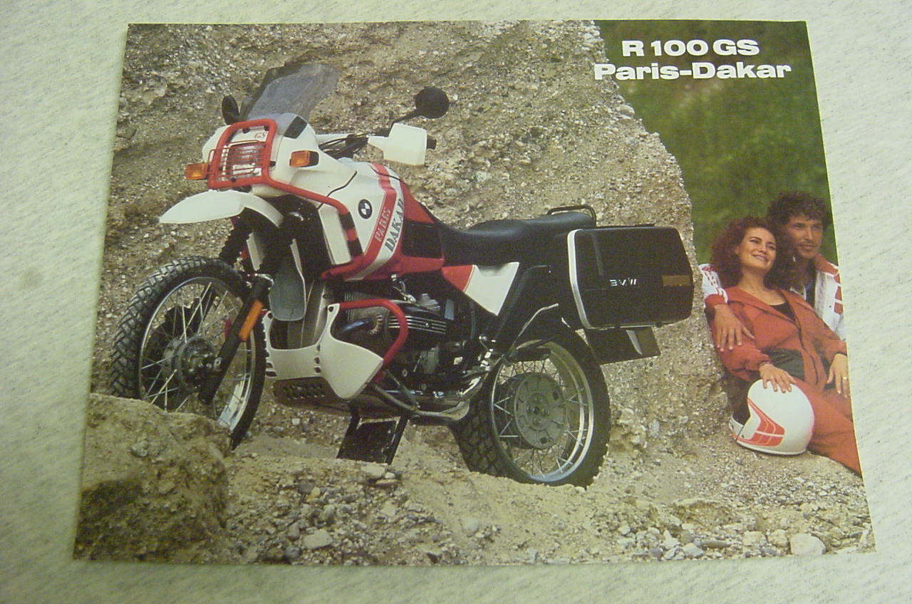 BMW 1990? motorcycle R100GS Paris-Dakar brochure