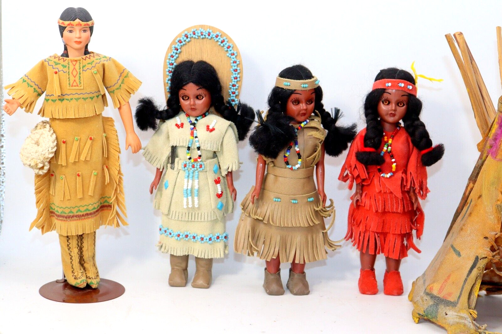 Vintage Native American Dolls Three Carlson 7