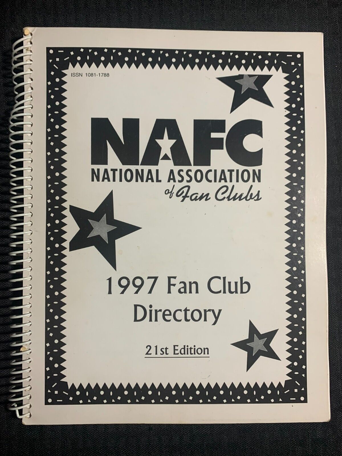 1997 NAFC NATIONAL ASSOCIATION OF FAN CLUBS 190pg Directory FN 6.0 21st Ed.