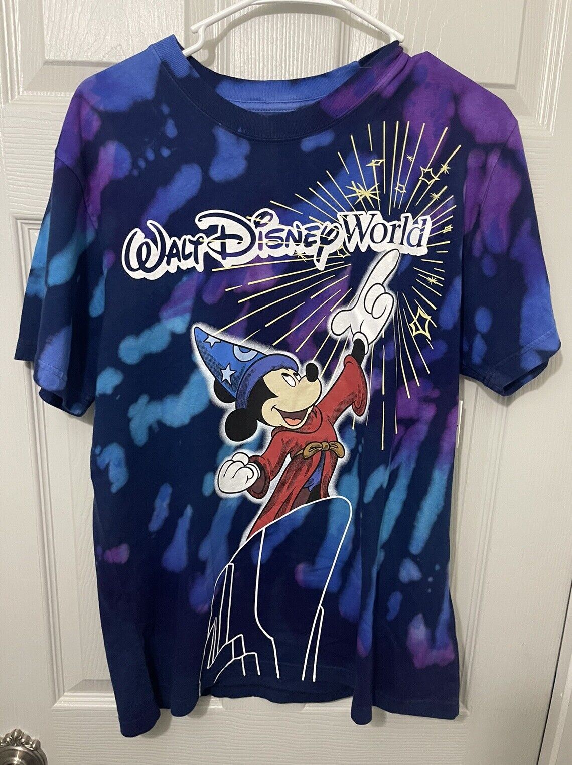 Disney Walt Disney World Sorcerer Mickey Tie Dye Shirt Adult Medium M MD New