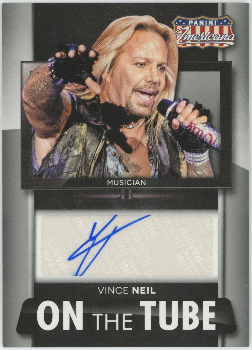 Vince Neil 2015 Panini Americana On The Tube Motley Crüe MS-VN Auto Signed 25988
