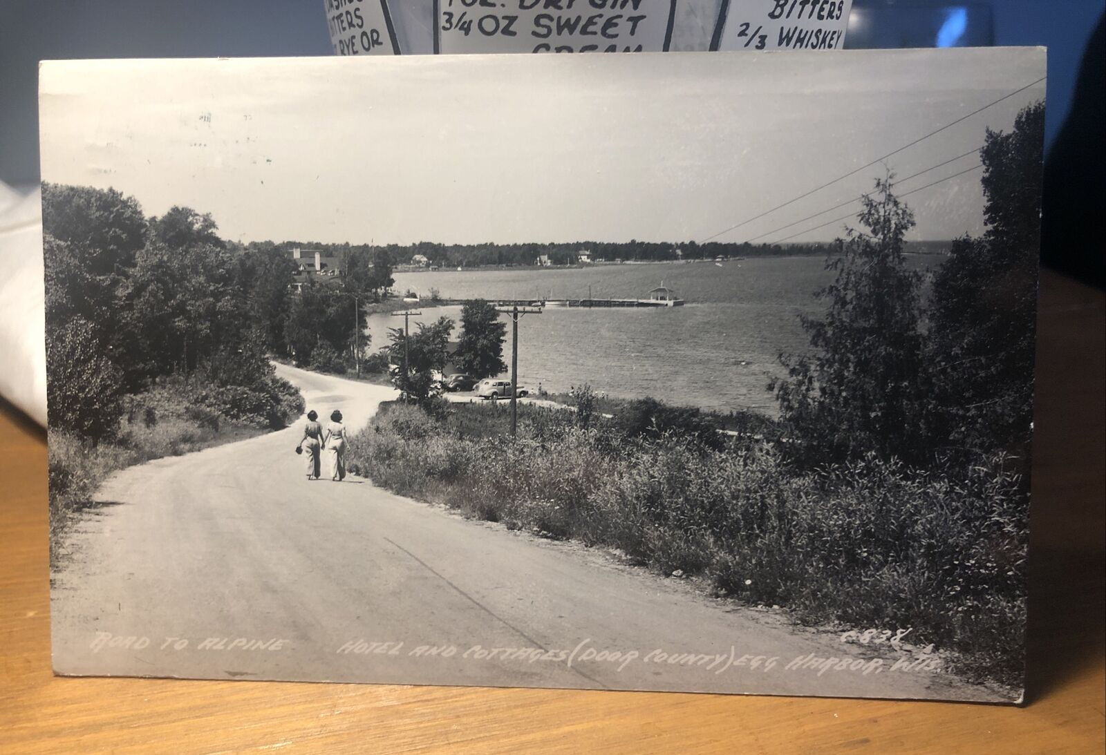Vintage Postcard Door County Egg Harbor WI “Road To Alpine” RPPC 70s