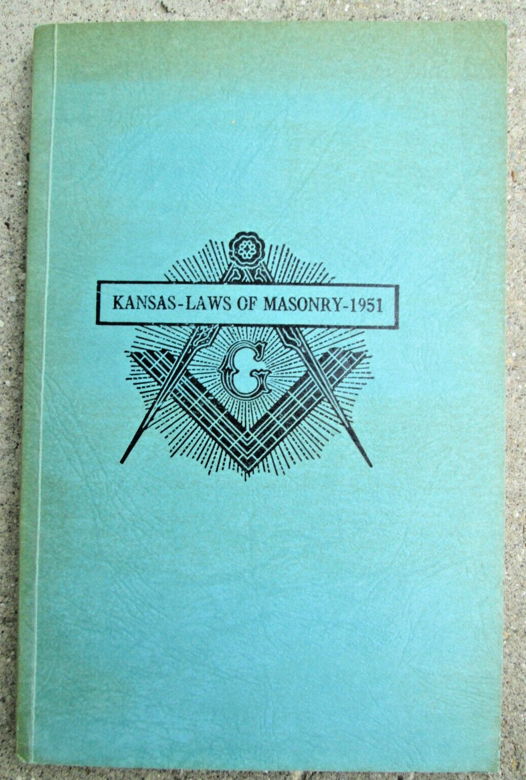 Kansas Laws of Masonry 1951 Trade Paperback Book Masons Masonic