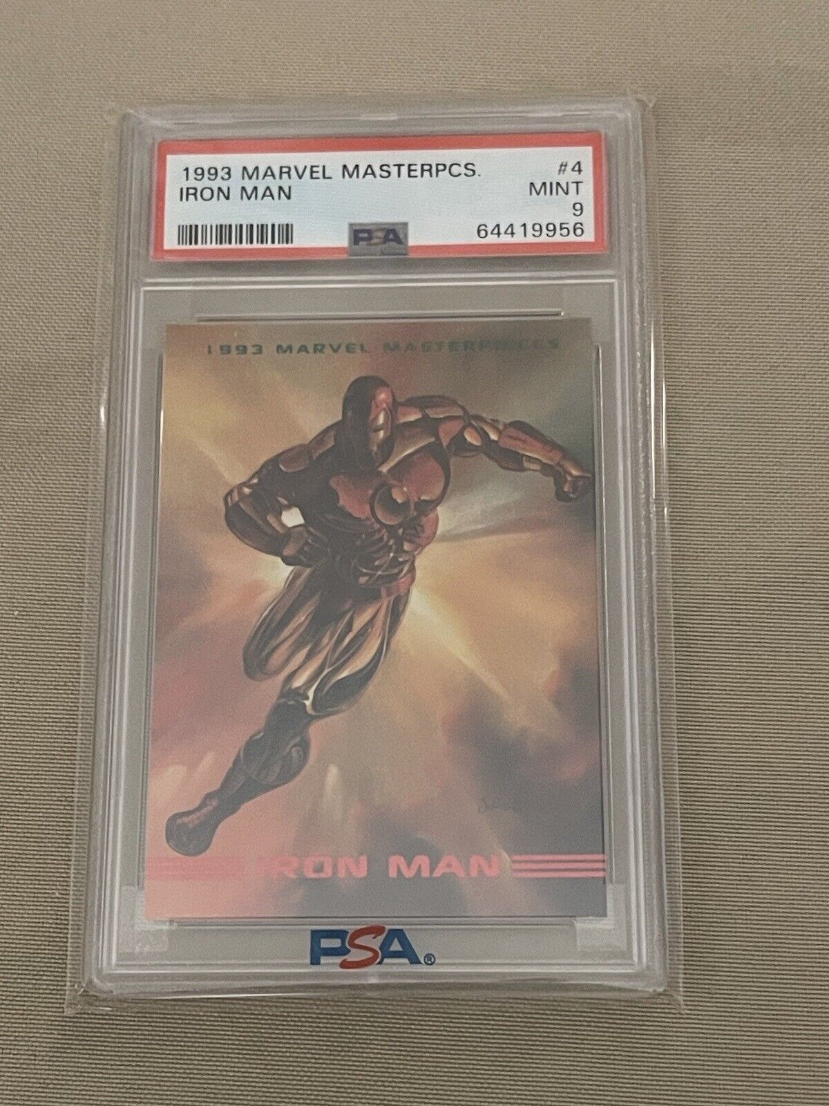 1993 Marvel Masterpieces Iron Man #4 PSA Mint 9