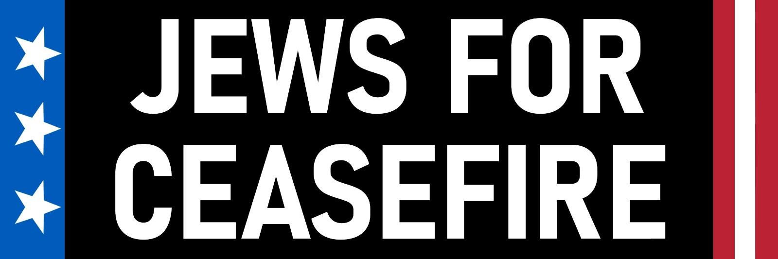 Jews for Ceasefire Magnet Large 3x9 Bumper Sticker Size Peace in Israel