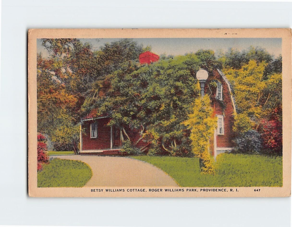 Postcard Betsy Williams Cottage, Roger Williams Park, Providence, Rhode Island