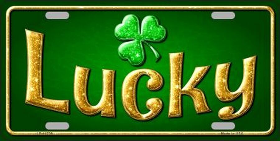 Lucky Irish Shamrock Novelty License Plate