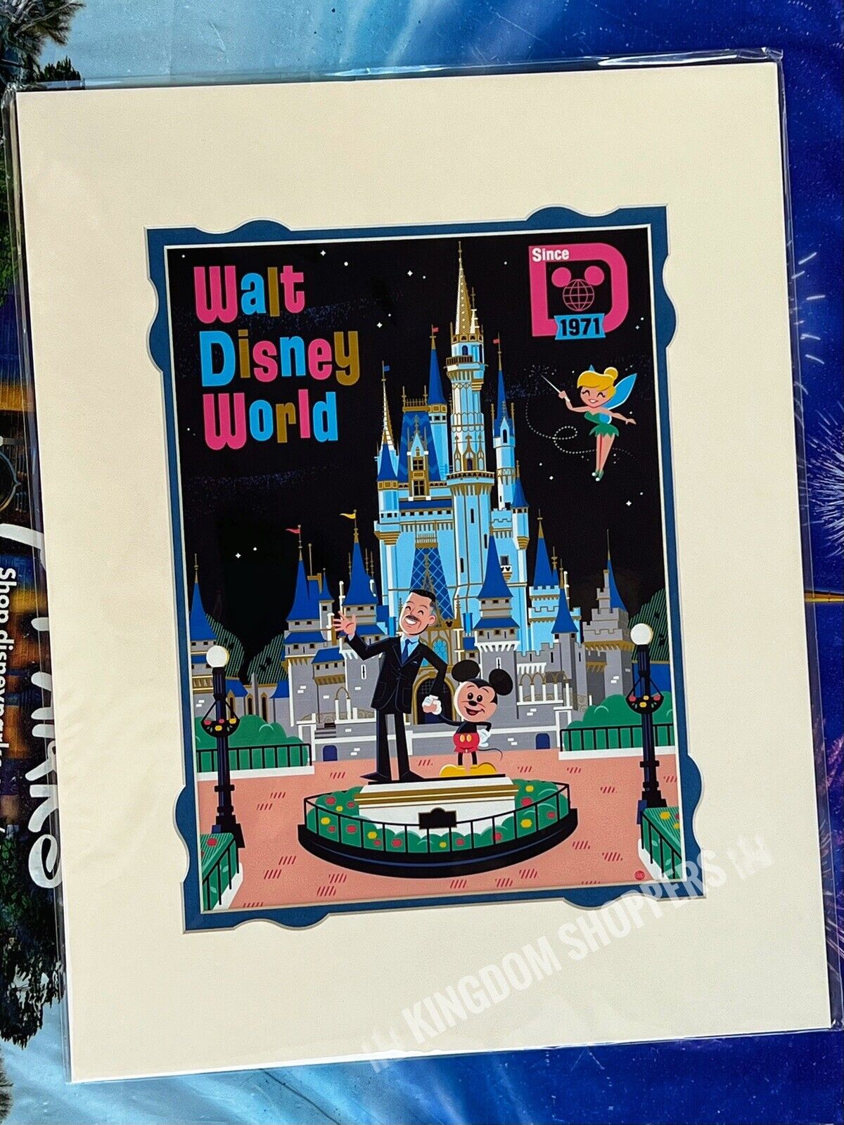 2022 Disney Parks WDW Since 1971 Partners Castle Print Dave Perillo 14x18”