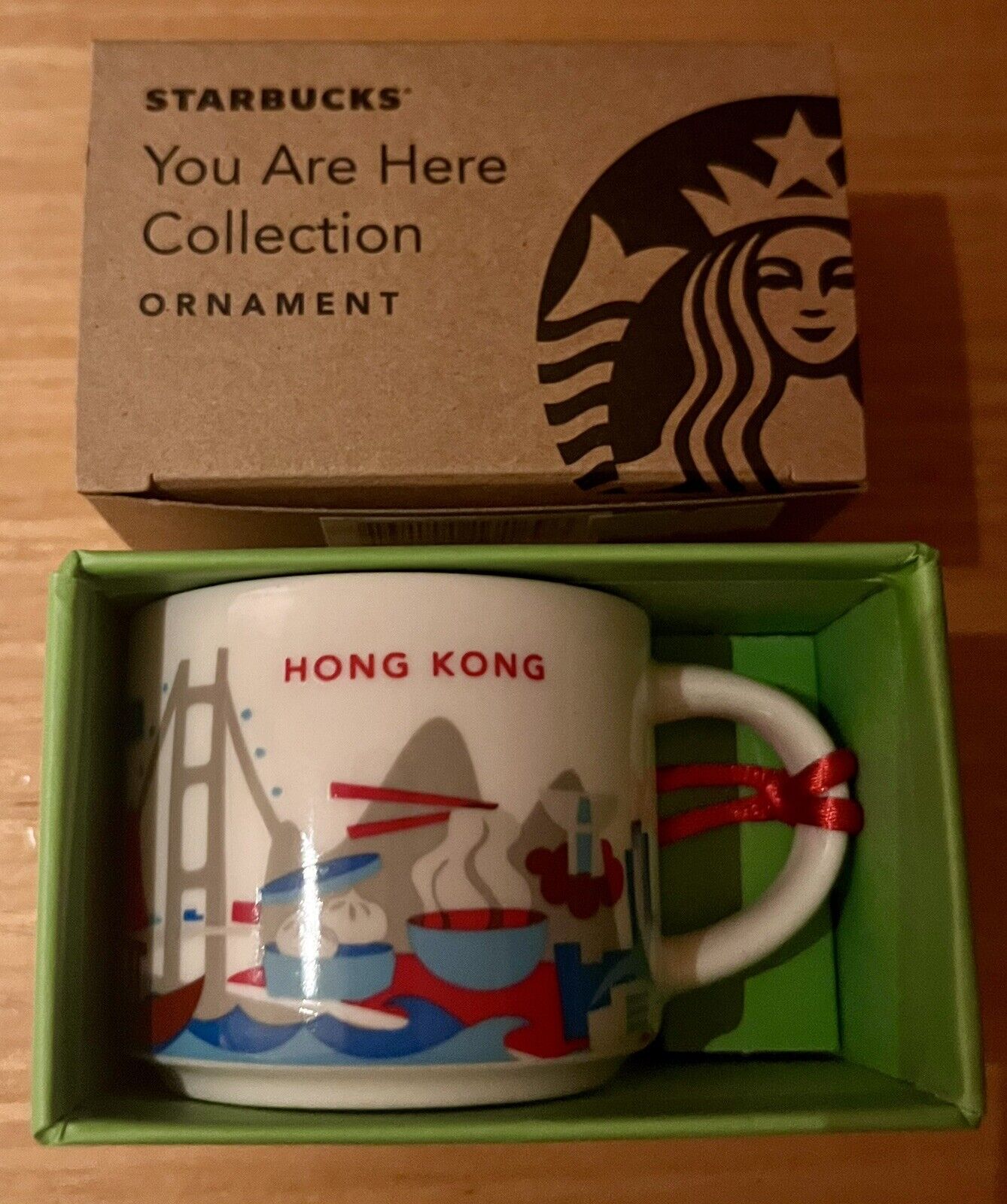 Starbucks Coffee 2oz Hong Kong Mug YAH YOU ARE HERE Mini Espresso Cup NIB