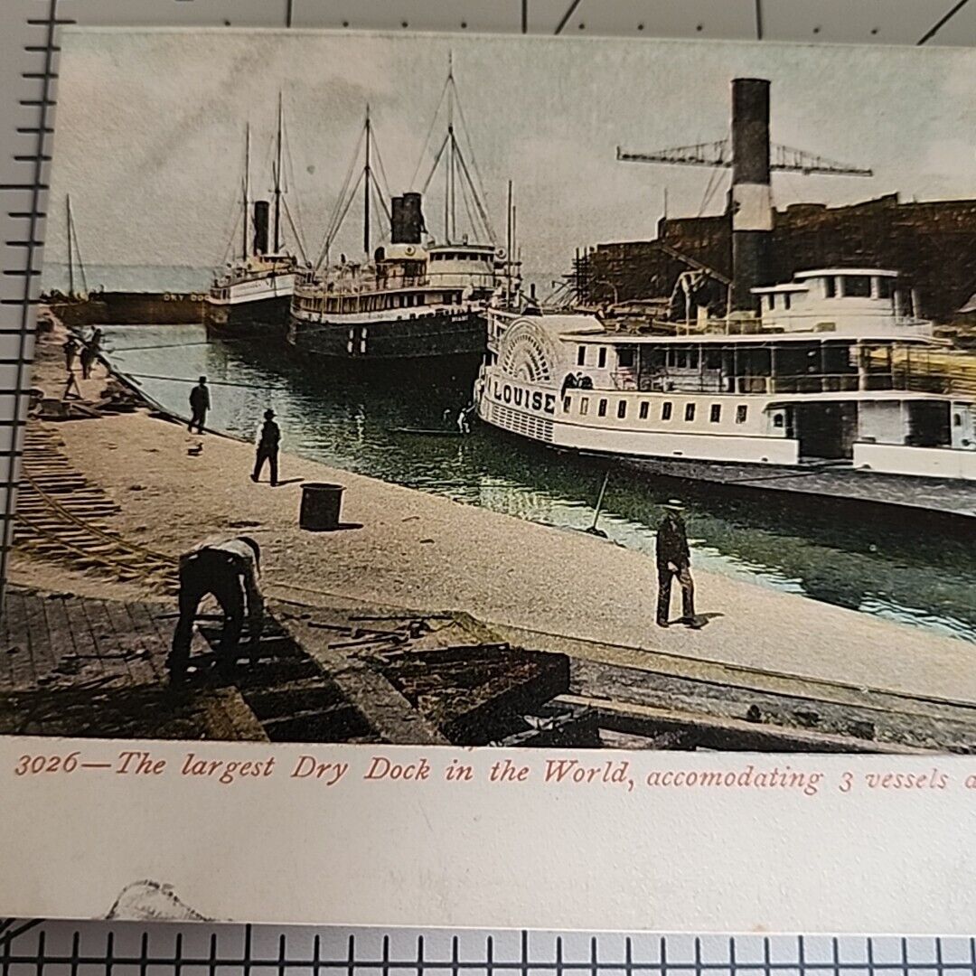 Vintage Postcard - Largest Dry Dock In The World 1905 Newport News Virginia VA