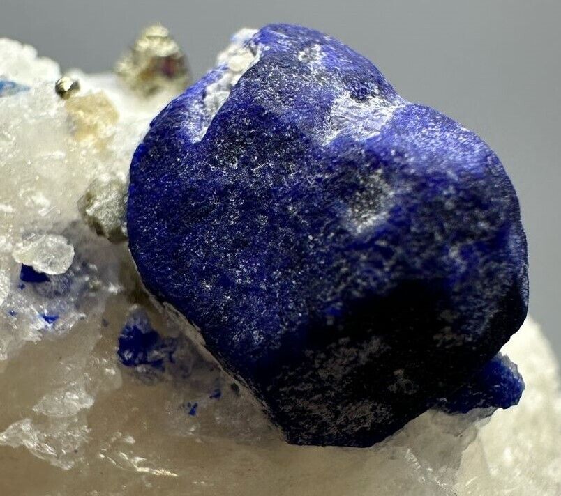 284 Carat Full Terminated Top Blue Lazurite Crystal, pyrite On Matrix @AFG