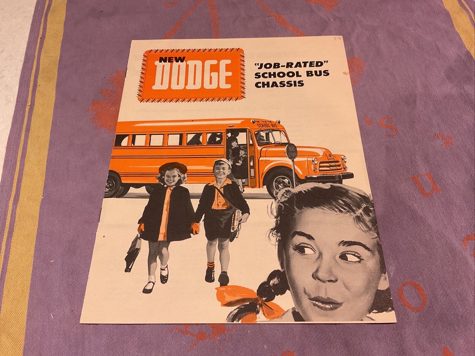 1954 dodge School Bus Chassis original sales Brochure