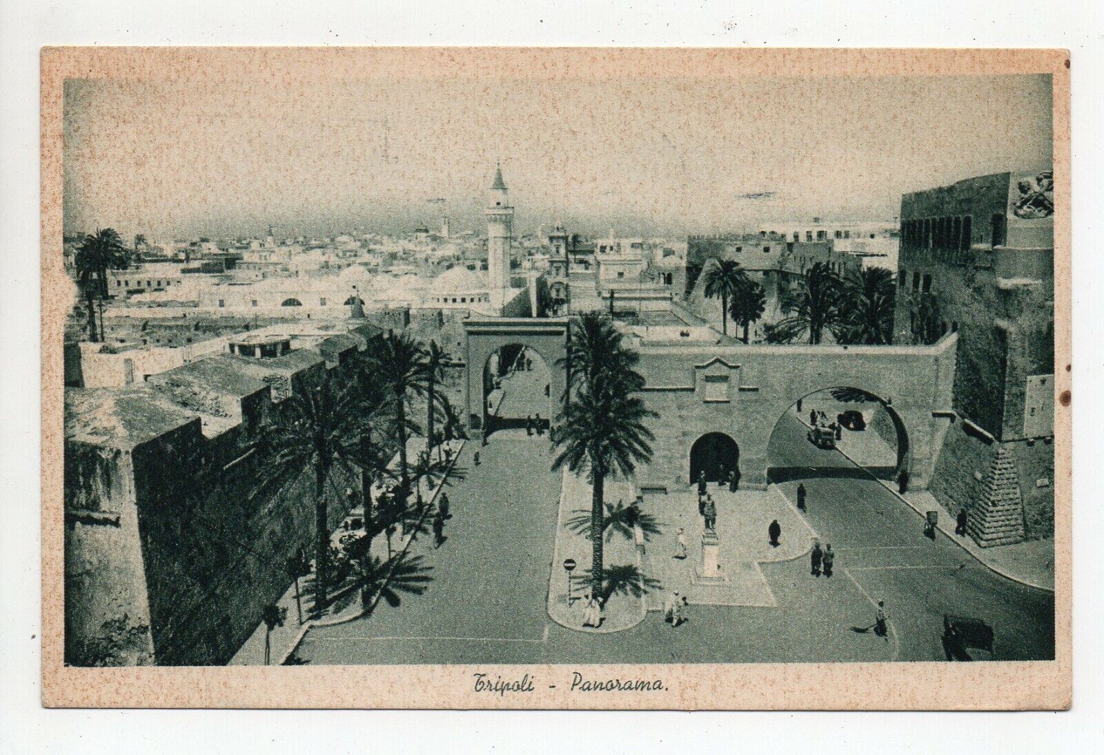 Libya - Tripoli - Panorama With First Piano On Piazza - Animation - 1937