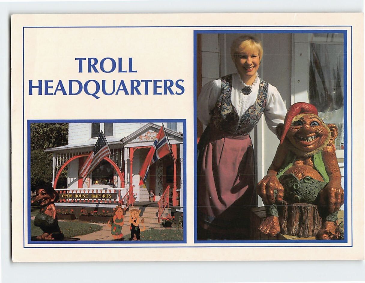 Postcard Troll Headquarters Open House Imports Mt. Horeb Wisconsin USA